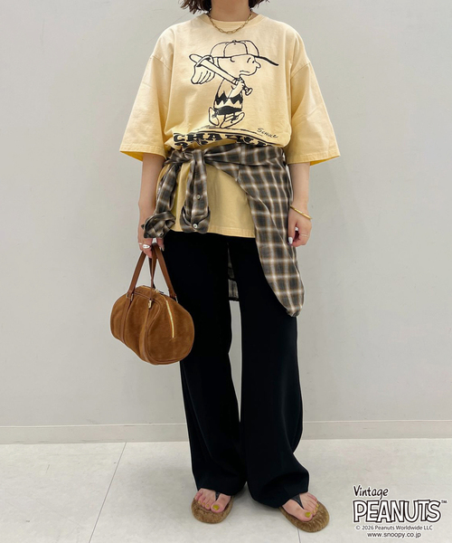 FRAMeWORK（フレームワーク）の「JOHNBULL/ジョンブル PEANUTS CHARLIE BROWN TEE（Tシャツ/カットソー・レディース・イエロー・FREE）」の14枚目の写真