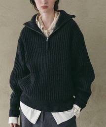 anuke | anuke　Halfzip Rib Knit ハーフジップリブニット/62620550(ニット/セーター)