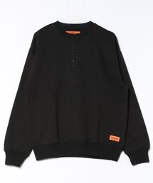 【UNIVERSAL OVERALL】別注 T/C SWEAT HENRY NECK / スウェットヘンリーネック