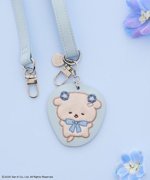 Maison de FLEUR(メゾンドフルール)の「いしよわちゃん ショルダー刺繍チャーム(スマホグッズ・レディース・ブルー・FREE)」の4枚目の写真