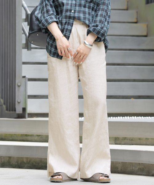 JOURNAL STANDARD relume(ジャーナルスタンダード レリューム)の「《追加8》麻スリットイージーパンツ(その他パンツ・レディース・ピンク系その他/ベージュ/ブラック・38/36/40)」の16枚目の写真