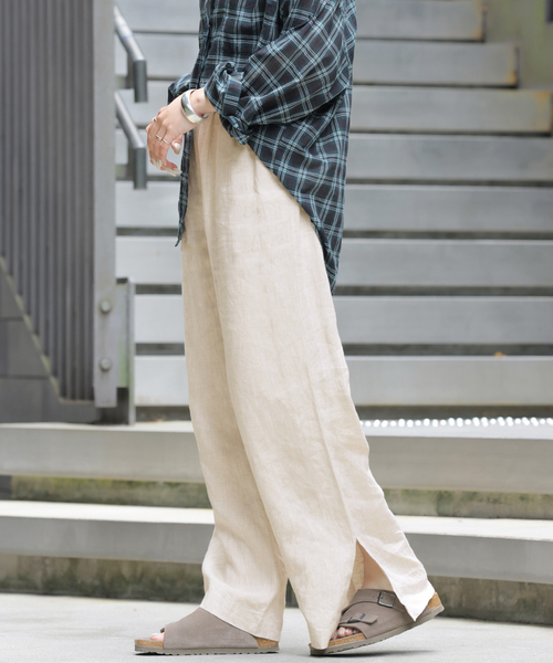 JOURNAL STANDARD relume(ジャーナルスタンダード レリューム)の「《追加8》麻スリットイージーパンツ(その他パンツ・レディース・ピンク系その他/ベージュ/ブラック・38/36/40)」の17枚目の写真