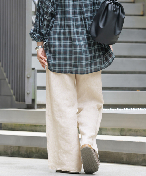 JOURNAL STANDARD relume(ジャーナルスタンダード レリューム)の「《追加8》麻スリットイージーパンツ(その他パンツ・レディース・ピンク系その他/ベージュ/ブラック・38/36/40)」の18枚目の写真