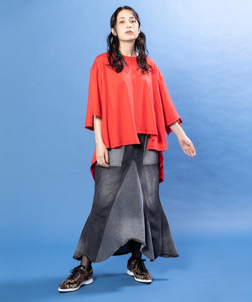 OSMOSIS（オズモーシス）の「セルロースデニム切替マーメイドスカート（デニムスカート・レディース・ブラック系その他/ブルー/ブルー系その他・ONE SIZE）」の10枚目の写真