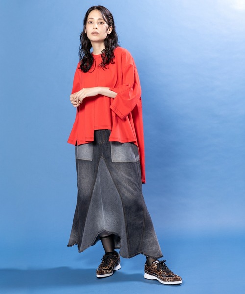 OSMOSIS（オズモーシス）の「セルロースデニム切替マーメイドスカート（デニムスカート・レディース・ブラック系その他/ブルー/ブルー系その他・ONE SIZE）」の11枚目の写真