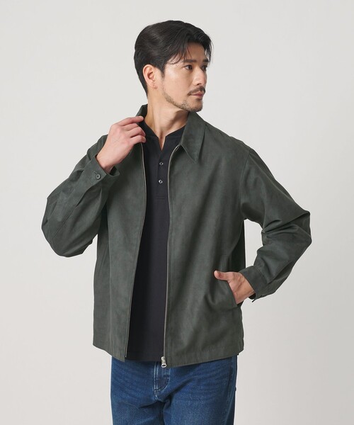 BEAUTY&YOUTH UNITED ARROWS(ビューティーアンドユースユナイテッドアローズ)の「【WEB限定 WARDROBE SMART】スエードライク ジップ ブルゾン(ブルゾン・メンズ・ダークグレー/ブラック・M/XL/S/L)」の2枚目の写真