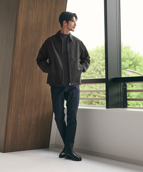 BEAUTY&YOUTH UNITED ARROWS(ビューティーアンドユースユナイテッドアローズ)の「【WEB限定 WARDROBE SMART】スエードライク ジップ ブルゾン(ブルゾン・メンズ・ダークグレー/ブラック・M/XL/S/L)」の5枚目の写真
