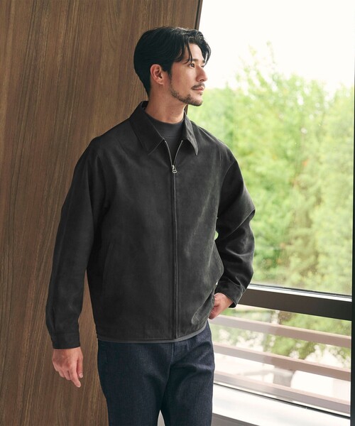 BEAUTY&YOUTH UNITED ARROWS(ビューティーアンドユースユナイテッドアローズ)の「【WEB限定 WARDROBE SMART】スエードライク ジップ ブルゾン(ブルゾン・メンズ・ダークグレー/ブラック・M/XL/S/L)」の6枚目の写真