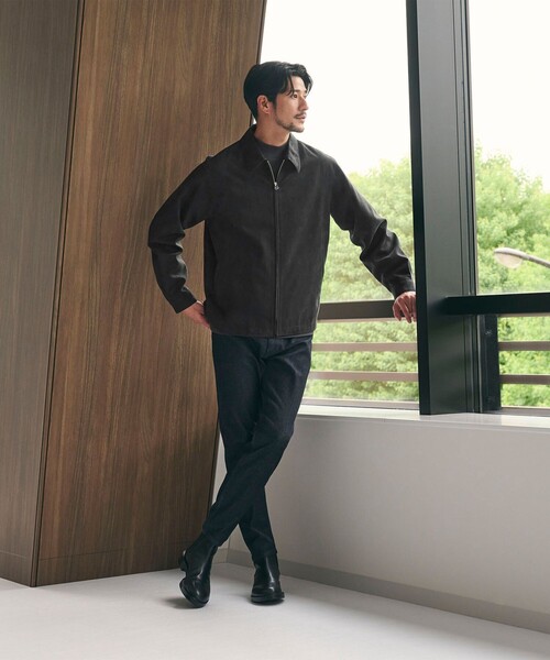 BEAUTY&YOUTH UNITED ARROWS(ビューティーアンドユースユナイテッドアローズ)の「【WEB限定 WARDROBE SMART】スエードライク ジップ ブルゾン(ブルゾン・メンズ・ダークグレー/ブラック・M/XL/S/L)」の7枚目の写真