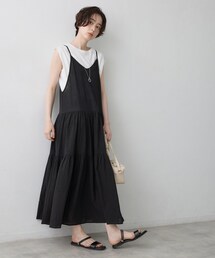 コットンボイル フレアワンピース