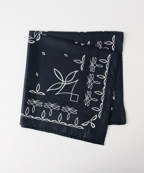 BEAUTY&YOUTH UNITED ARROWS（ビューティーアンドユースユナイテッドアローズ）の「BY manipuri シルクスカーフ◆（バンダナ/スカーフ・レディース・ホワイト/ベージュ/ネイビー・FREE）」の3枚目の写真