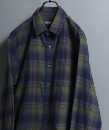 Organic Cotton Flannel Shirt (Solid / Stripe / Check) / オーガニックコットン ネルシャツ 無地/ストライプ/チェック柄 メンズ レギュラーカラーシャツ 長袖 秋冬 トップス