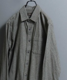 Organic Cotton Flannel Shirt (Solid / Stripe / Check) / オーガニックコットン ネルシャツ 無地/ストライプ/チェック柄 メンズ レギュラーカラーシャツ 長袖 秋冬 トップス