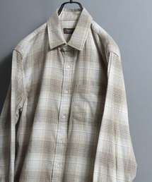 Organic Cotton Flannel Shirt (Solid / Stripe / Check)  / オーガニックコットン ネルシャツ 無地/ストライプ/チェック柄 メンズ レギュラーカラーシャツ 長袖 秋冬 トップス