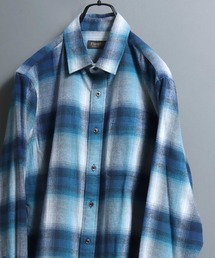 Organic Cotton Flannel Shirt (Solid / Stripe / Check)  / オーガニックコットン ネルシャツ 無地/ストライプ/チェック柄 メンズ レギュラーカラーシャツ 長袖 秋冬 トップス