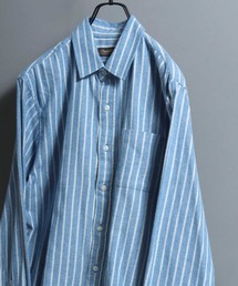 Organic Cotton Flannel Shirt (Solid / Stripe / Check) / オーガニックコットン ネルシャツ 無地/ストライプ/チェック柄 メンズ レギュラーカラーシャツ 長袖 秋冬 トップス