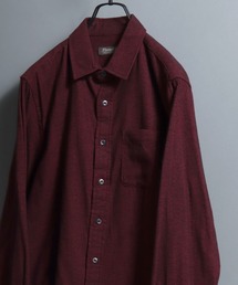 ANPAS（アンパス）の「Organic Cotton Flannel Shirt (Solid / Stripe / Check)  / オーガニックコットン ネルシャツ 無地/ストライプ/チェック柄 メンズ レギュラーカラーシャツ 長袖 秋冬 トップス（シャツ/ブラウス）」