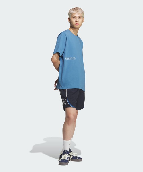 adidas(アディダス)の「ブランドラブ ルーズフィット ヘビー シングルジャージー半袖Tシャツ / アディダス adidas(Tシャツ/カットソー・メンズ・ブルー・XX-LARGE/3XL/LARGE/MEDIUM/X-SMALL/X-LARGE/SMALL)」の3枚目の写真