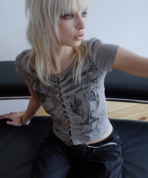 アイレットエンジェルブレードTシャツ (グレー)
