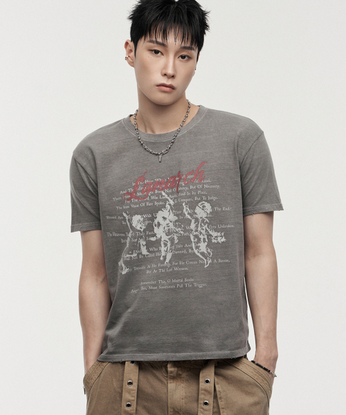 LANARCHIVE（ランアーカイブ）の「[0131] ピグメントエンジェル半袖Tシャツ - グレー（Tシャツ/カットソー・レディース・グレー・FREE）」の3枚目の写真
