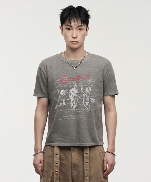 LANARCHIVE（ランアーカイブ）の「[0131] ピグメントエンジェル半袖Tシャツ - グレー（Tシャツ/カットソー・レディース・グレー・FREE）」の5枚目の写真