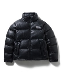 FIRST DOWN（ファーストダウン）の「FIRST DOWN USA (ファーストダウン) BUBBLE DOWN JKT COLOR LEATHER バブル ダウンジャケット ブラック 合皮 メンズ F242025（ダウンジャケット/コート・メンズ）」
