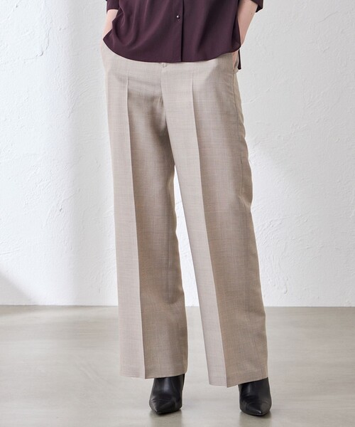 MACKINTOSH LONDON(マッキントッシュ ロンドン)の「キュプラポリエステルストレートワイドパンツ(その他パンツ・レディース・ブラック/ベージュ・36/38/40)」の2枚目の写真