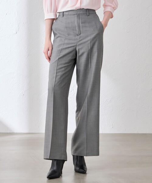 MACKINTOSH LONDON(マッキントッシュ ロンドン)の「キュプラポリエステルストレートワイドパンツ(その他パンツ・レディース・ブラック/ベージュ・36/38/40)」の1枚目の写真