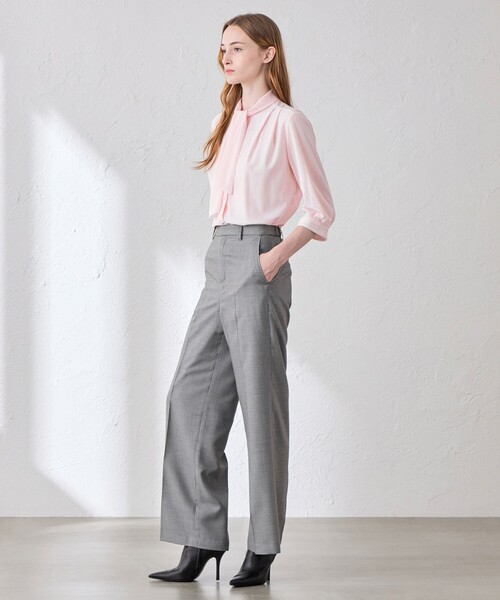 MACKINTOSH LONDON(マッキントッシュ ロンドン)の「キュプラポリエステルストレートワイドパンツ(その他パンツ・レディース・ブラック/ベージュ・36/38/40)」の3枚目の写真