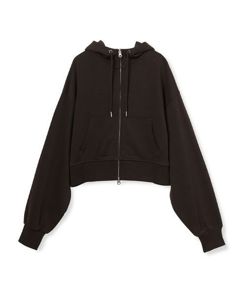 emmi(エミ)の「【W&T】ジップアップフーディー/コンパクトサイズ【セットアップ対応】(パーカー・レディース・グレー/ブラウン/イエロー・F)」の2枚目の写真