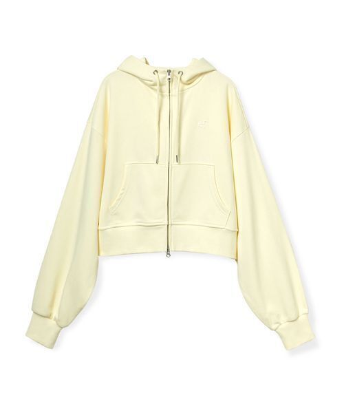 emmi(エミ)の「【W&T】ジップアップフーディー/コンパクトサイズ【セットアップ対応】(パーカー・レディース・グレー/ブラウン/イエロー・F)」の3枚目の写真