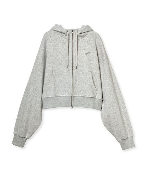 emmi(エミ)の「【W&T】ジップアップフーディー/コンパクトサイズ【セットアップ対応】(パーカー・レディース・グレー/ブラウン/イエロー・F)」の7枚目の写真