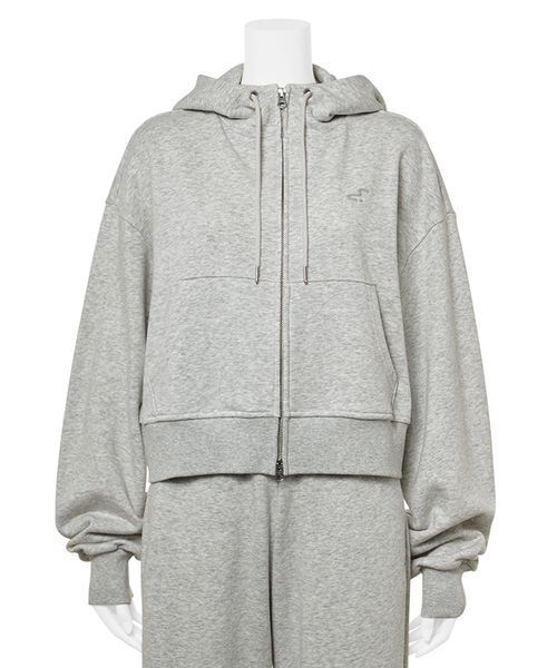 emmi(エミ)の「【W&T】ジップアップフーディー/コンパクトサイズ【セットアップ対応】(パーカー・レディース・グレー/ブラウン/イエロー・F)」の8枚目の写真