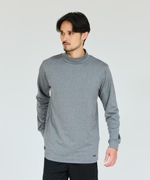 【Hanes/ヘインズ】メンズ Hanes MOVESブロックフリース モックネックロングスリーブTシャツ