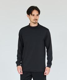 【Hanes/ヘインズ】メンズ Hanes MOVESブロックフリース モックネックロングスリーブTシャツ