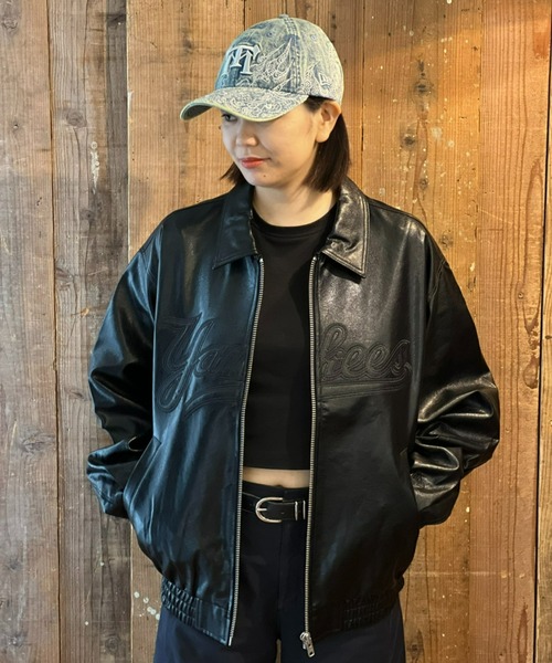 NEW ERA(ニューエラ)の「【NEW ERA】SYNTHETIC LEATHER JK NEYYAN BLK(その他アウター・メンズ・ブラック・X-LARGE/LARGE/MEDIUM)」の1枚目の写真