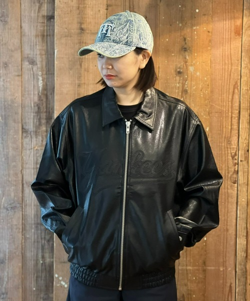 NEW ERA(ニューエラ)の「【NEW ERA】SYNTHETIC LEATHER JK NEYYAN BLK(その他アウター・メンズ・ブラック・X-LARGE/LARGE/MEDIUM)」の2枚目の写真