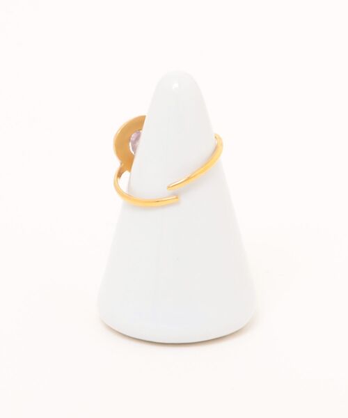 Burner（バーナー）の「【Cle・stone（クレストーン）】ステンレス 天然石ハートリング cle-ring-24-14【RBTS】（リング・レディース・ピンク/グリーン/ブラウン/ブルー/パープル/その他・FREE）」の7枚目の写真