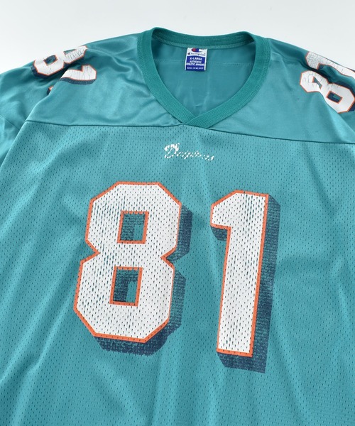 LABORATORY R(ラボラトリーアール)の「【USED】Champion “NFL Miami Dolphins #81” ゲームシャツ(Tシャツ/カットソー・メンズ・ブルー・X-LARGE)」の2枚目の写真