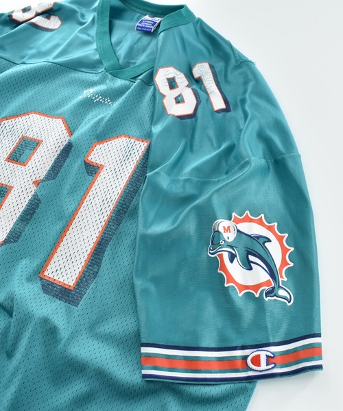 LABORATORY R(ラボラトリーアール)の「【USED】Champion “NFL Miami Dolphins #81” ゲームシャツ(Tシャツ/カットソー・メンズ・ブルー・X-LARGE)」の3枚目の写真