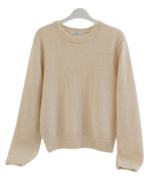 VLETI（ブレッティ）の「Wool Round Neck knit Muffler Set (Beige)（ニット/セーター・レディース・ベージュ・FREE）」の2枚目の写真
