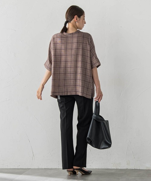 la.f…(ラエフ)の「前後2WAYチェックブラウス(シャツ/ブラウス・レディース・ブラック系その他/ブラウン系その他・9号)」の14枚目の写真