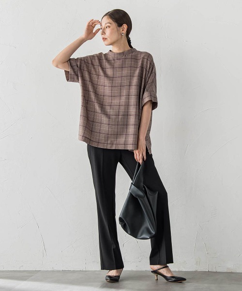 la.f…(ラエフ)の「前後2WAYチェックブラウス(シャツ/ブラウス・レディース・ブラック系その他/ブラウン系その他・9号)」の13枚目の写真