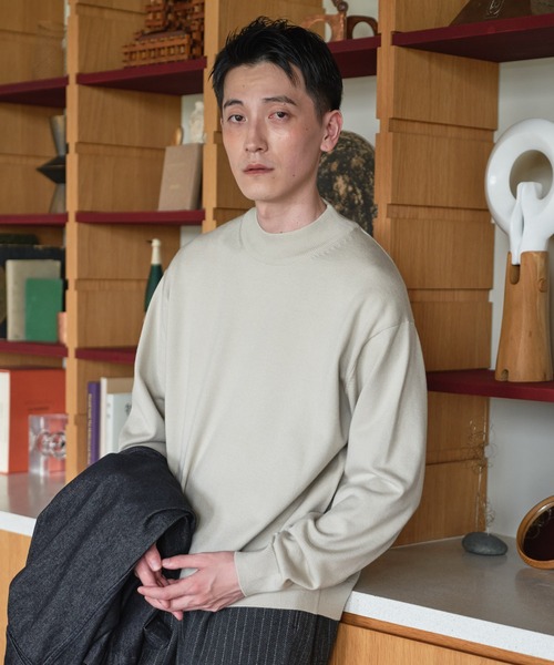URBAN RESEARCH DOORS(アーバンリサーチドアーズ)の「『UR TECH』200日ニット モックネック(ニット/セーター・メンズ・ブラック/ベージュ/オレンジ・LARGE/X-LARGE/MEDIUM)」の12枚目の写真