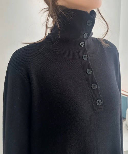 Eclat one(エクラワン)の「【美シルエット/体型カバー】ヘンリーネックハイネックニットナローワンピース(ワンピース・レディース・グレー/ブラウン/ブラック・FREE)」の10枚目の写真