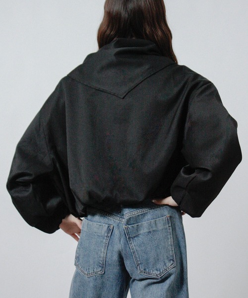 Social GIRL(ソーシャルガール)の「【セット商品】スカーフ付き ノーカラーブルゾン(ブルゾン・レディース・ブラック/ベージュ/ブラウン・M)」の18枚目の写真