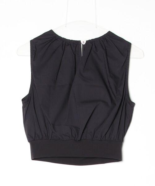Gaudi(ガウディ)の「【GAUDI/ガウディ】【GAUDI】ポプリン×ジャージー切替ノースリTOPS(Tシャツ/カットソー・レディース・ブラック・SMALL)」の8枚目の写真