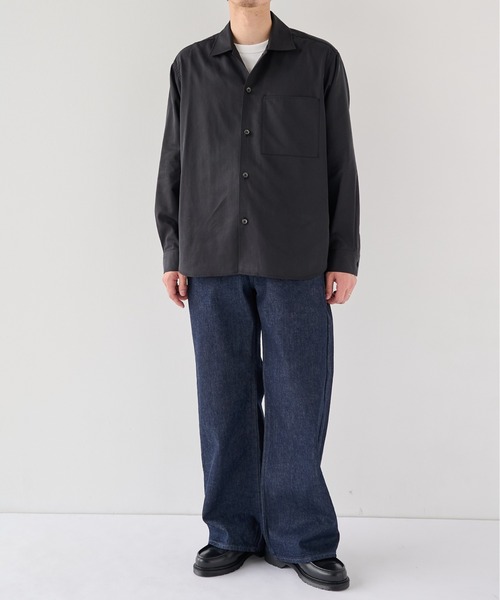 PUBLIC TOKYO(パブリックトウキョウ)の「【WEB限定26AW先行予約】ヴィンテージフィブリルシャツブルゾン(Tシャツ/カットソー・メンズ・ブラック/ブラウン・2/1)」の20枚目の写真