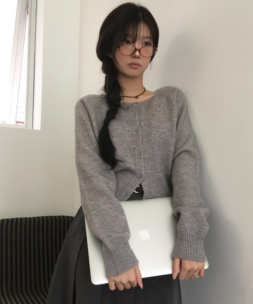 modimood（モディムード）の「ザロックフィットラベルラグランカーディガン（カーディガン/ボレロ・レディース・ブラック/グレー・FREE）」の15枚目の写真