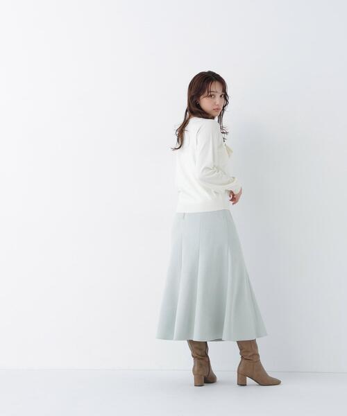 NATURAL BEAUTY BASIC(ナチュラルビューティーベーシック)の「天竺ボウタイニット(ニット/セーター・レディース・ブルー/ネイビー/オフホワイト・FREE)」の8枚目の写真
